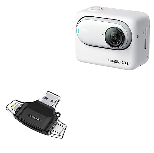 Insta360 Go 3 Compatible BoxWave Smart Gadget: AllReader SD Card Reader – Jet Black