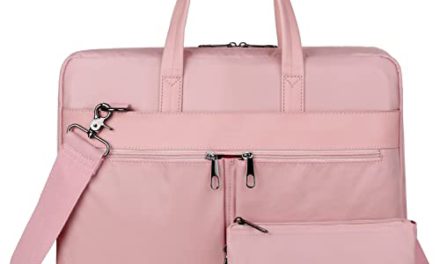 Stylish Pink Laptop Tote: Waterproof Women’s Briefcase