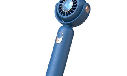 Travel Essential: Rechargeable Handheld Fan, 3-Speed USB Fan for On-the-Go Comfort (Blue)
