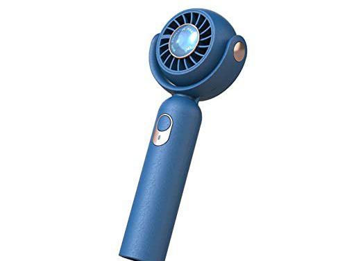 Travel Essential: Rechargeable Handheld Fan, 3-Speed USB Fan for On-the-Go Comfort (Blue)