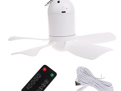 Ultimate Camping Fan: Rechargeable USB Ceiling Fan with Remote – Stay Cool Outdoors!