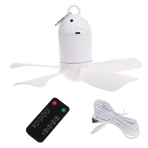 Ultimate Camping Fan: Rechargeable USB Ceiling Fan with Remote – Stay Cool Outdoors!