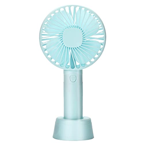 Powerful Blue Mini Fan: Quiet, Portable, Adjustable Speeds