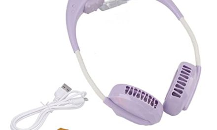 Portable USB Mini Neck Fan with Cooling and Aromatherapy – Purple
