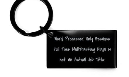 Hilarious Word Processor Gift: Full-Time Birthday Keychain for Coworkers