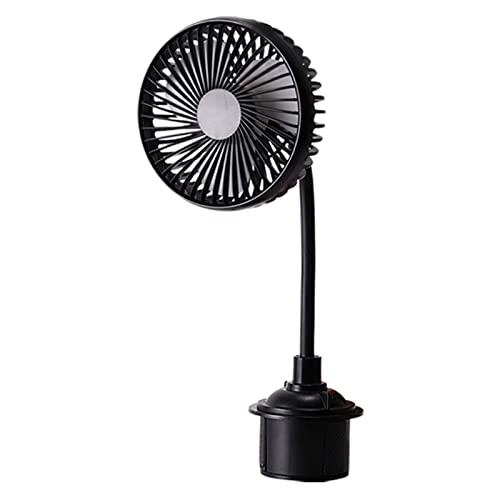 Powerful USB Electric Car Fan with Three Speeds, Adjustable Base, 360° Rotation, and Flexible Gooseneck