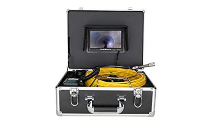 Powerful Sewer Pipe Inspection Camera: Auto-Leveling, High Resolution, LED-Lit