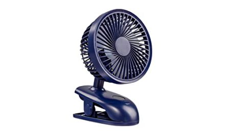Powerful Clip-On Fan: 4 Speeds, Strong Airflow, Digital Display