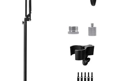 Powerful Mic Stand for Blue Yeti & More: Adjustable, Boom Arm, Pop Filter