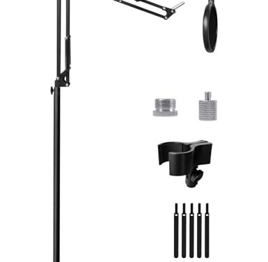 Powerful Mic Stand for Blue Yeti & More: Adjustable, Boom Arm, Pop Filter