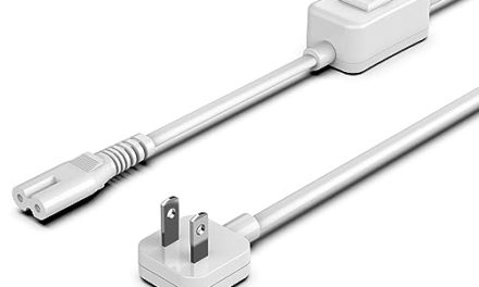 Upgrade Your Electronic Gadgets: 5ft Power Cord with On/Off Switch & Flat Plug