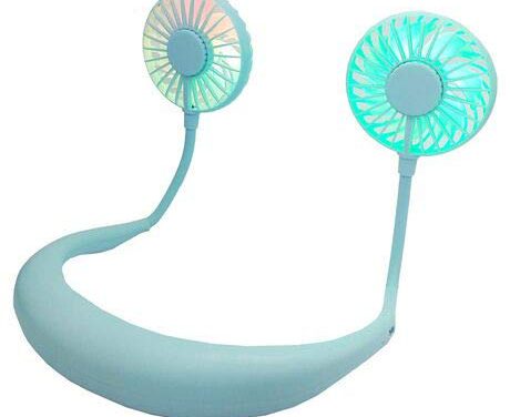 Enhanced Neck Fan: Colorful LED, Aromatherapy, 360° Rotation, Powerful Airflow – Perfect for Fitness, Work, and Fun!