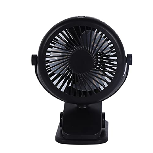 Portable Rechargeable USB Fan with 360° Rotation – Black