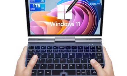 Powerful 8″ Touch Mini Laptop: Windows 11, Intel N100, 12GB RAM, 1TB SSD