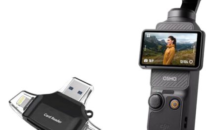 Compact USB Card Reader for DJI Osmo Pocket 3 – BoxWave Boosts Compatibility – Jet Black