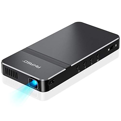 Compact AKASO Mini Projector: Portable, Vibrant 1080P, HDMI Wi-Fi, Rechargeable, Stereo Speakers