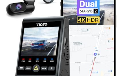 High-Res Triple Cam: VIOFO A229 Pro – 4K HDR, Dual Sensors, WiFi, GPS, Voice Control