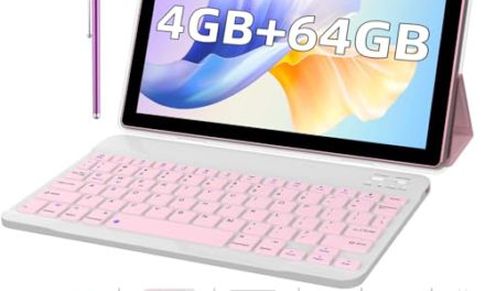 Ultimate Tablet Bundle: 2-in-1 Tab with Accessories, Android 11.0, 4GB RAM, 64GB ROM, Pink Tab