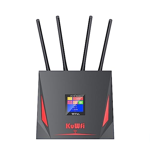 Boost Your 4G Signal! KuWFi 4G Router with Sim Card Slot: Unlocked & Loaded with 2GB Free Data