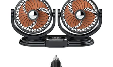 Powerful USB Fan with Rotating Head and Dual USB Ports