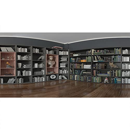 20x10ft Modern Study Bookshelf Backdrop: Inspire Your Office with Classic Books