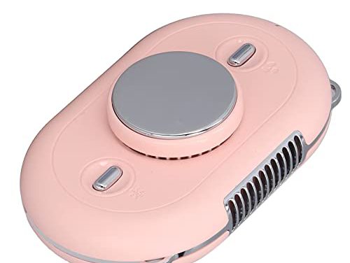 Mavis Laven USB Neck Fan: Cool and Quiet Portable Office Companion (Pink)