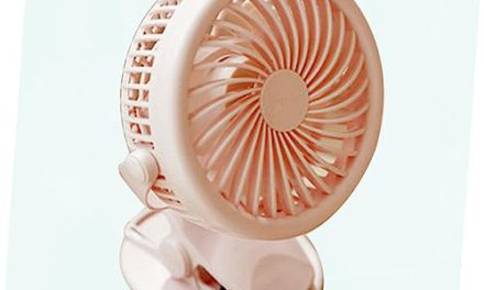Rechargeable Mini Fan: Portable, Coral Pink, USB Charging