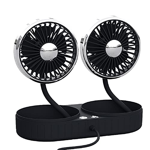 Adjustable Dual-Head USB Cooling Fan for Home, Office, Car & Travel