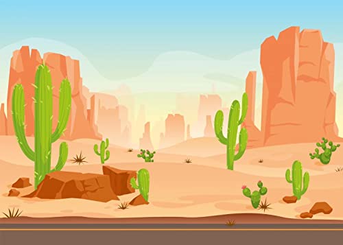 Capture Wildwest Adventure: BELECO 20x10ft Desert Cactus Backdrop