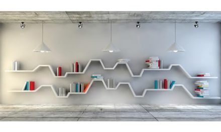 Vibrant Bookshelf Backdrop for Zoom: Modern White, 20x10ft