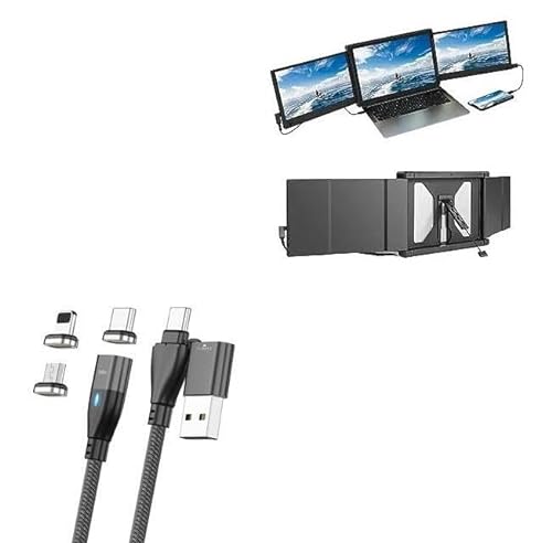 JJTechGiant Triple Monitor: Power Up with MagnetoSnap Cable