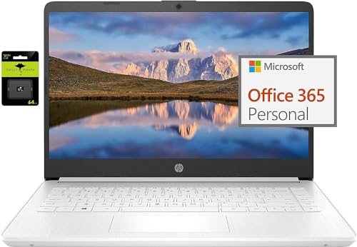 Powerful HP 14″ Laptop with Intel Quad-Core, 16GB RAM, and 192GB Storage