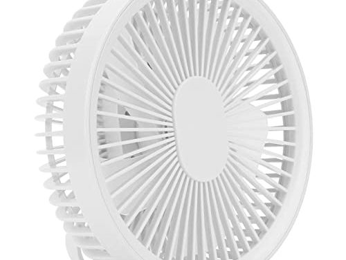 Powerful Dual-Purpose Desk Fan: 2-in-1 Camping Ceiling Fan, Breezy 360° Airflow, Car & Office Essential