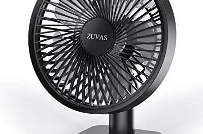 Powerful Portable Fan: Zuvas 7200mAh USB Desk Fan