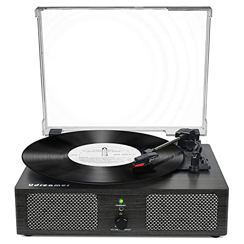 Retro Vinyl Turntable: Wireless, Speaker-Built, USB-Enabled