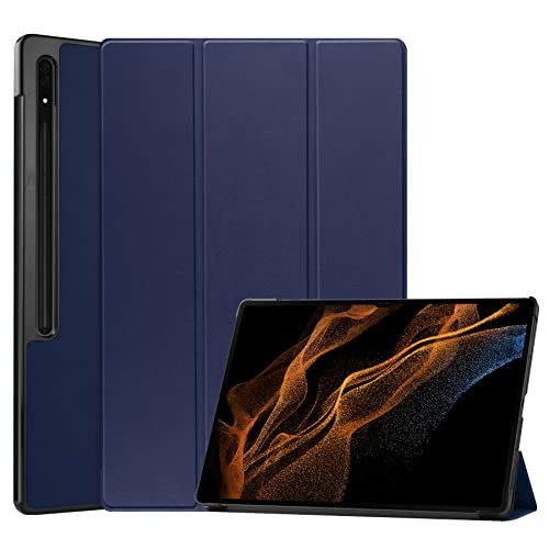 Ultimate Protection: Galaxy Tab S8 Ultra Case – Lightweight, Auto Wake/Sleep, Navy Blue