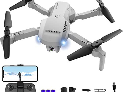 Capture Stunning Moments: HD Camera Drone with Case, 2 Batteries, 360° Flip – Perfect Gift!