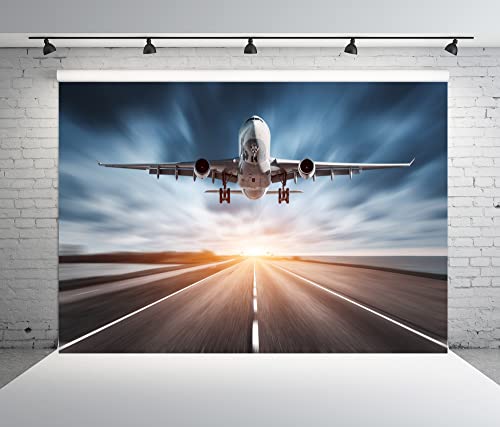 Airplane Backdrop: Captivating Sunset Sky for Studio Shoot