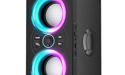 Powerful DINDIN Bluetooth Speaker: Pumping Bass, Party Lights