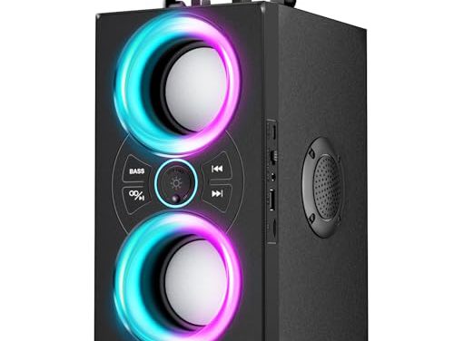 Powerful DINDIN Bluetooth Speaker: Pumping Bass, Party Lights