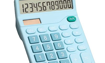Portable Silent Solar Calculator – Perfect for Accounting Students! (Pink/Blue)