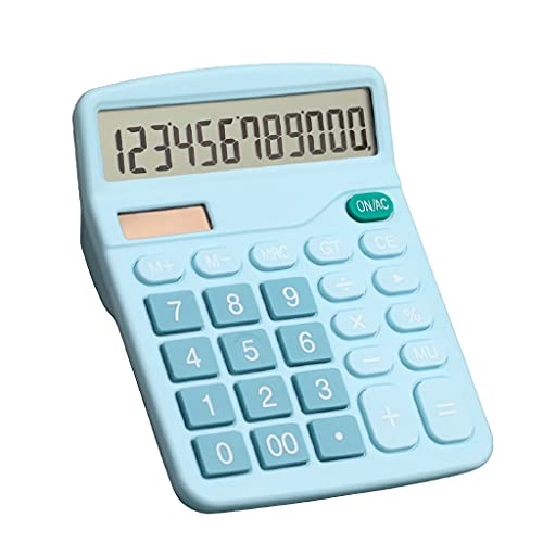 Portable Silent Solar Calculator – Perfect for Accounting Students! (Pink/Blue)