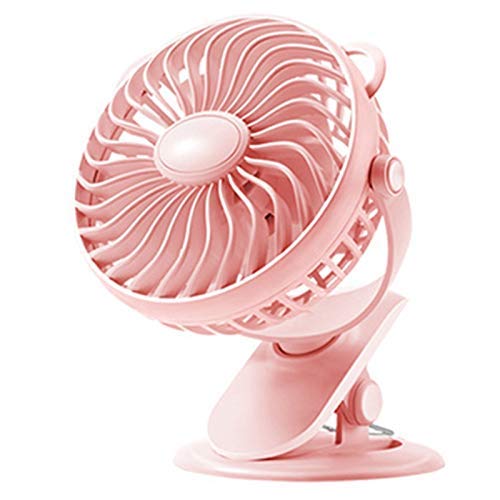 Whisper Quiet Pink USB Clip Fan for Home, Bed, Office & Desk