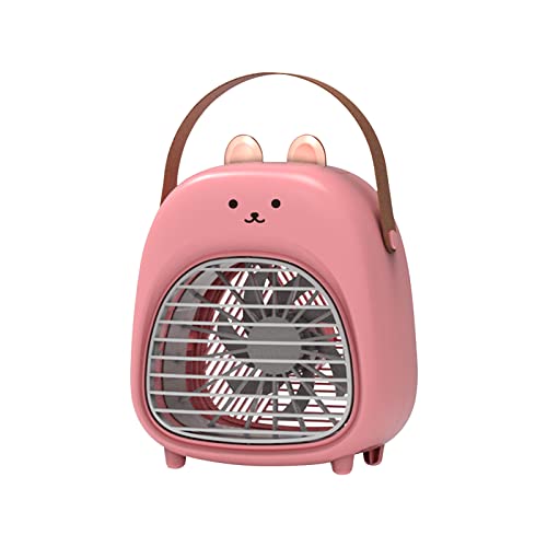 Powerful Turbo Fan, Perfect for Office, Camping & More (Pink)