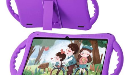 Ultimate Kids Tablet: Naclud 10″ Android, 2GB RAM, 64GB ROM, Dual Camera, WiFi, Educational Games, Lavender Handle