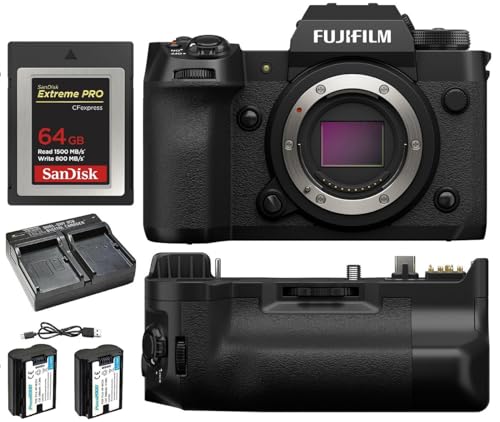 Capture the Moment: Fujifilm X-H2 Bundle with Power Grip, High-Speed Memory Card, and More!