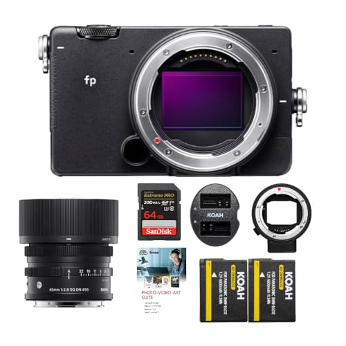 Capture More with Sigma fp Mirrorless Bundle: 45mm Lens, Lens Converter, SD Card, Battery, Software