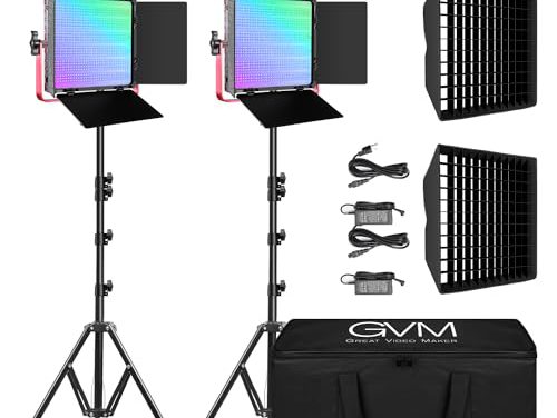 Revolutionize Studio Lighting: GVM 1200D RGB LED Video Light – Ultimate Control, Stunning Results