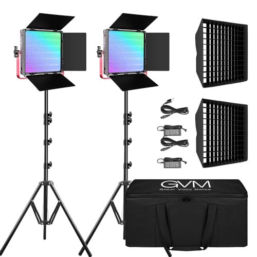 Revolutionize Studio Lighting: GVM 1200D RGB LED Video Light – Ultimate Control, Stunning Results