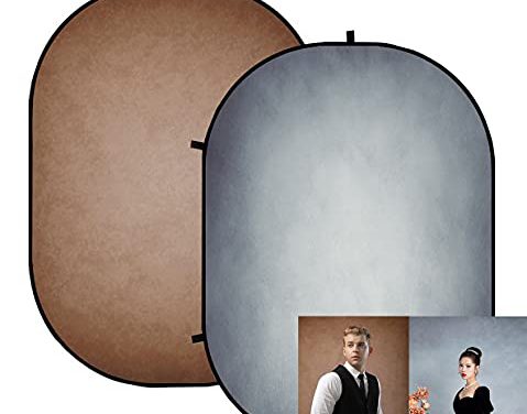 Portable Vintage Brown Pop-up Backdrop: Kate Gray Collapsible Studio Backdrop